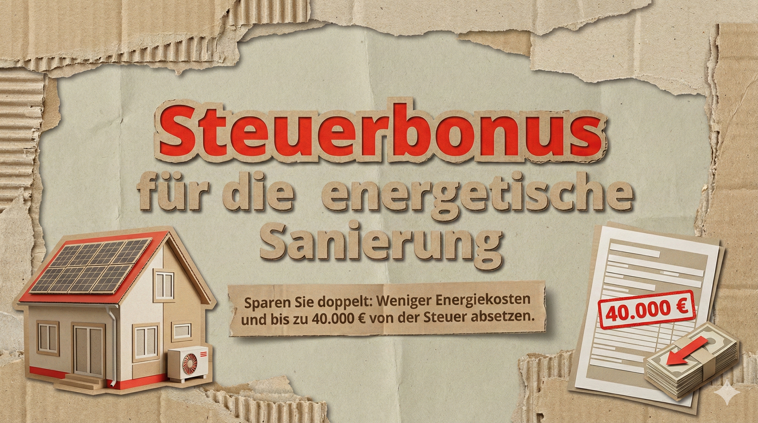 Steuerbonus für die energetische Sanierung