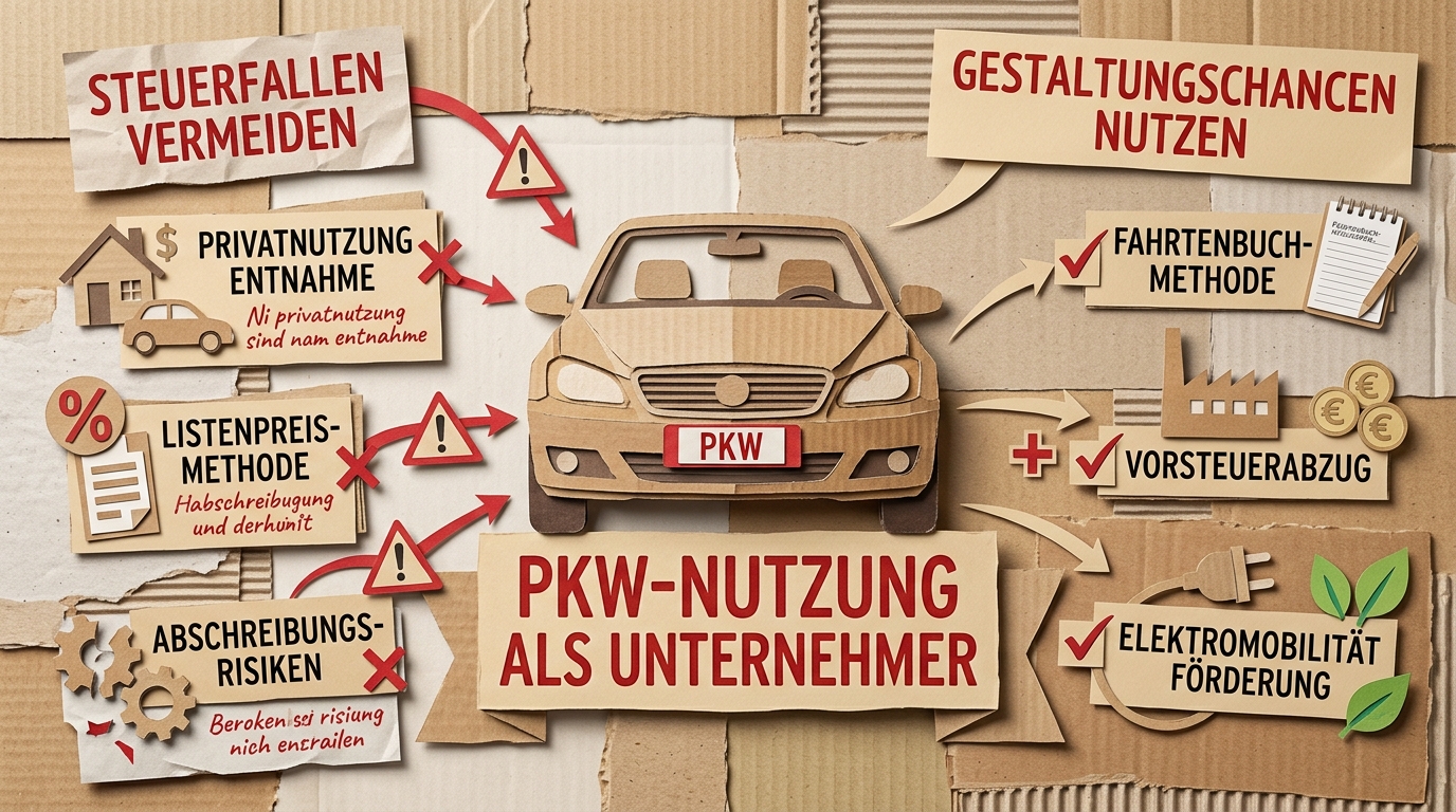 PKW-Nutzung als Unternehmer: Steuerfallen vermeiden und Gestaltungschancen nutzen